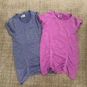 Athleta Short Sleeve Tees - Blue and Purple